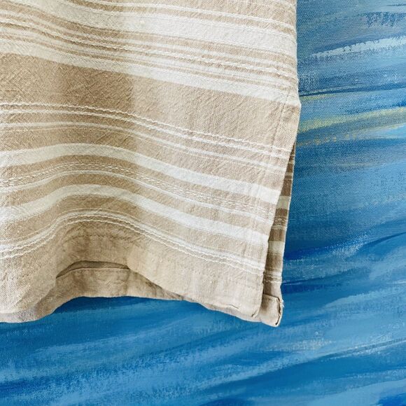 Caran New York Button Front Blouse Linen Sz 2X Roll Tabbed Sleeves Tunic VTG 2X - Picture 12 of 16